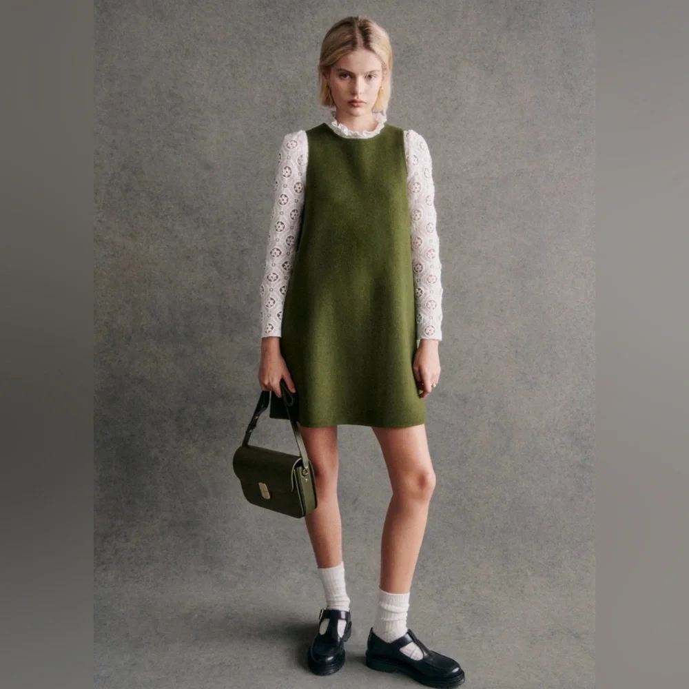 Sezane | Dresses | Iso Nicia Dress Garden Green | Poshmark